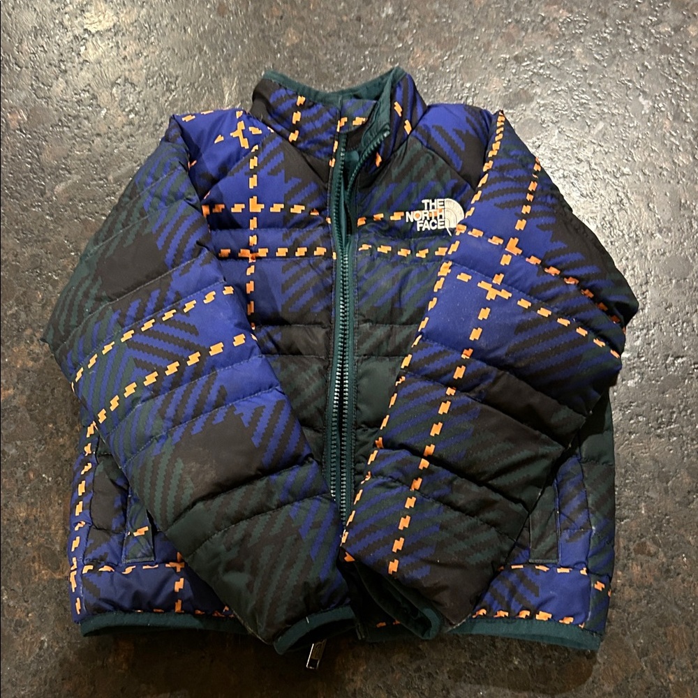 The North Face Kids Jacket - Blue and Orange Plaid